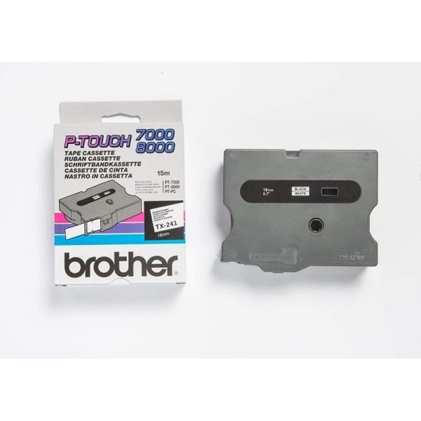 Brother TX-241 TX241 Kleepkirjalint Black on white